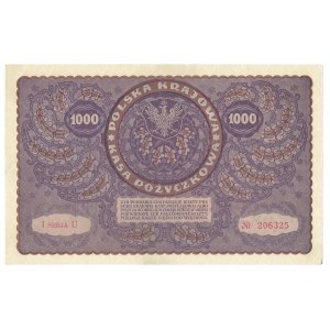 II RP, 1000 marek polskich 1919 I seria U
