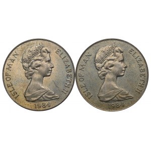 Isle of Man, Lot of 1 crown 1984