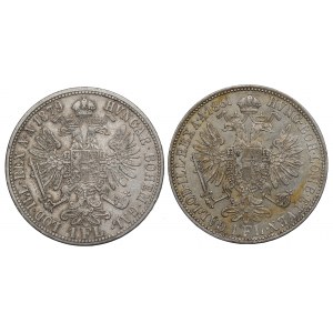 Austro-Węgry, Zestaw 1 floren 1861 i 1879