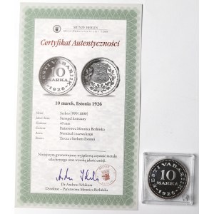Estonia, Replica 10 marks 1926