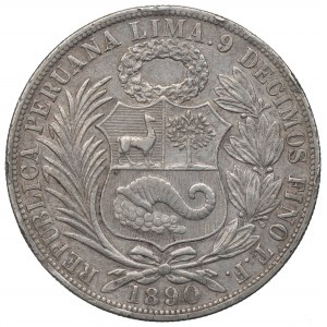 Pérou, 1 sol 1890