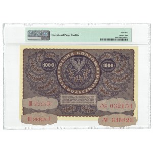 II RP, 1000 Polish marks 1919 III SERJA R - PMG 66 EPQ