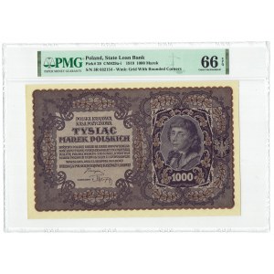 II RP, 1000 Polish marks 1919 III SERJA R - PMG 66 EPQ
