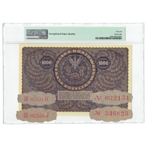 II RP, 1000 marek polskich 1919 III SERJA J - PMG 65 EPQ