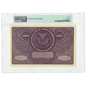 II RP, 1000 marek polskich 1919 I SERJA B - PMG 66 EPQ