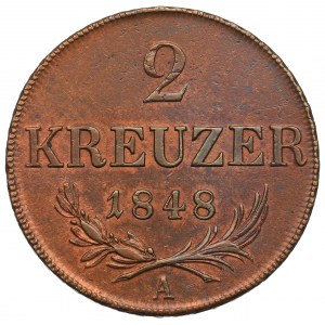 Austria, 2 kreuzer 1848