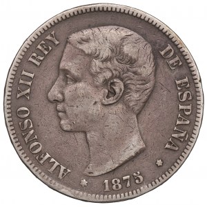 Spain, 5 pesetas 1875