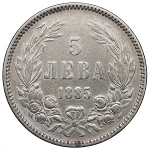 Bulgaria, 5 leva 1885