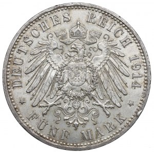 Deutschland, Preußen, 5 Mark 1914