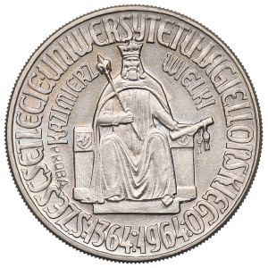 People's Republic of Poland, 10 zloty 1964 Casimir III the Great - intaglio inscription CuNi sample