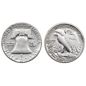 USA, Lot of 1/2 dollar 1940 and 1954