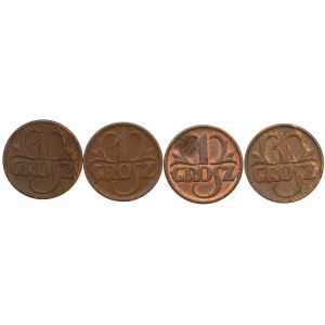 Druhá republika, sada 1 centu 1936-38