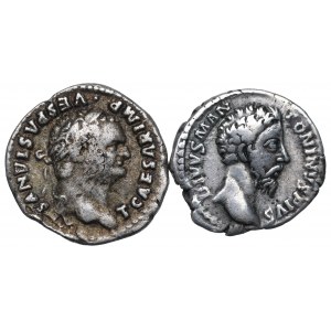 Römisches Reich, Denarius und Replik Denarius