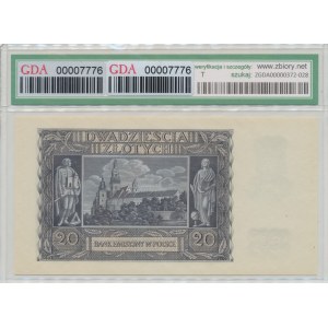 GG, 20 złotych 1940 L - GDA 66EPQ