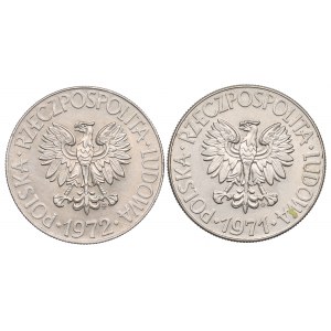 PRL, Zestaw 10 złotych 1971-72