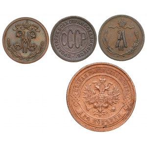 Russia and USSR, Lot of minor coins