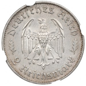 Deutschland, Drittes Reich, 2 Mark 1934 Schiller - NGC UNC Details