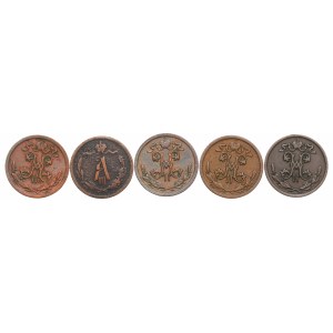 Russia, Lot of 1/2 kopeck 1893-1912