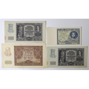 II RP and GG, Set of 5-100 gold 1930-40