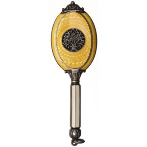 Austria, Vienna hand mirror silver sterling