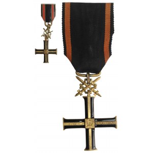 II RP, Cross of Independence with Swords with diploma after Jozef Tarkowski
