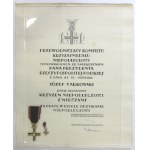 II RP, Cross of Independence with Swords with diploma after Jozef Tarkowski