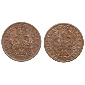 II RP, Zestaw 1 grosz 1937-39