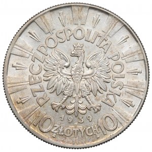 II Republic of Poland, 10 zloty 1939 Pilsudski