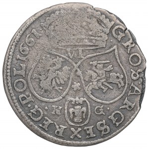 John II Casimir, 6 groschen 1661, Posen