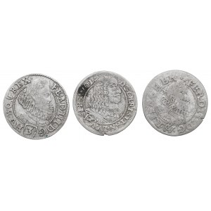 Austria and Schlesien, Lot of 3 kreuzer