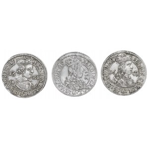 Austria, Lot 3 kreuzer 1643-56