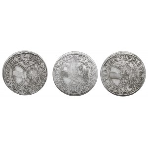 Austria, Lot 3 kreuzer 1643-56