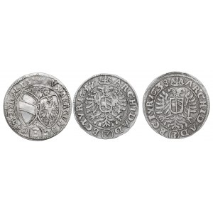 Austria, Lot 3 kreuzer 1637-38