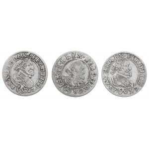 Austria, Lot 3 kreuzer 1624-28