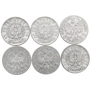 II RP, Zestaw 5 złotych 1932-36