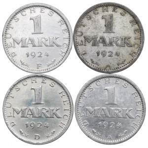 Germany, Weimar, Lot 1 mark 1924