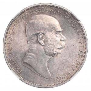 Österreich, Franz Joseph, 5 Kronen 1908 - 60. Jahrestag der Herrschaft von NGC MS62