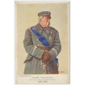 II RP, Postkarte Marsz. Piłsudski