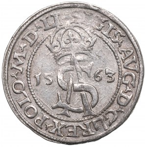 Zygmunt II August, Trojak 1563, Wilno - piękny