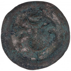 Western Pomerania, 13th century brakteat, bull's head and crescent? - rare