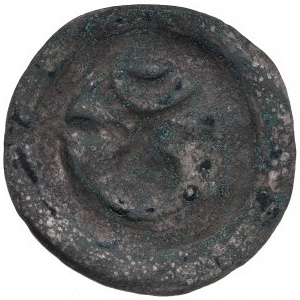 Western Pomerania, 13th century brakteat, bull's head and crescent? - rare