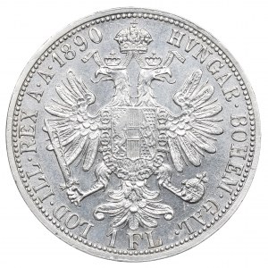 Austria-Hungary, Franz Joseph I, 1 florin 1890