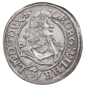 Silesia, Georg Wilhelm, 3 kreuzer 1674, Brieg