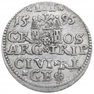 Sigismund III, 3 groschen 1595, Riga
