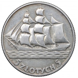 II RP, 5 zlotých 1936 Plachetnica
