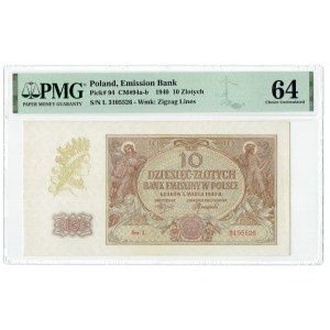 GG, 10 gold 1940 - L - PMG 64