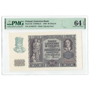 GG, 20 gold 1940 A - PMG 64 EPQ