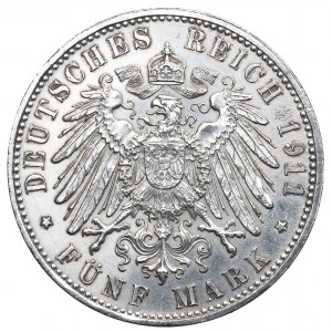 Germany, Bayern, 5 mark 1911