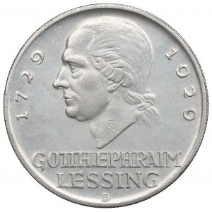 Germany, Weimar Republic, 5 mark 1929 D Lessing