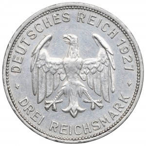 Germany, 3 mark 1927 450th anniversary of university in Tubingen